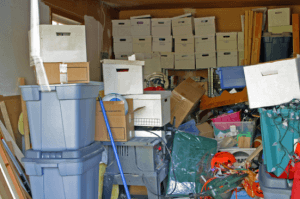 Garage: Storage of many boxes