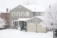 Winter house with attached garage